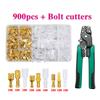 1050PCS Crimp Terminal Electrical Connector U/O Shaped Splicing Termination 2.8/4.8/6.3mm Wire Connector Cable Termination Plier