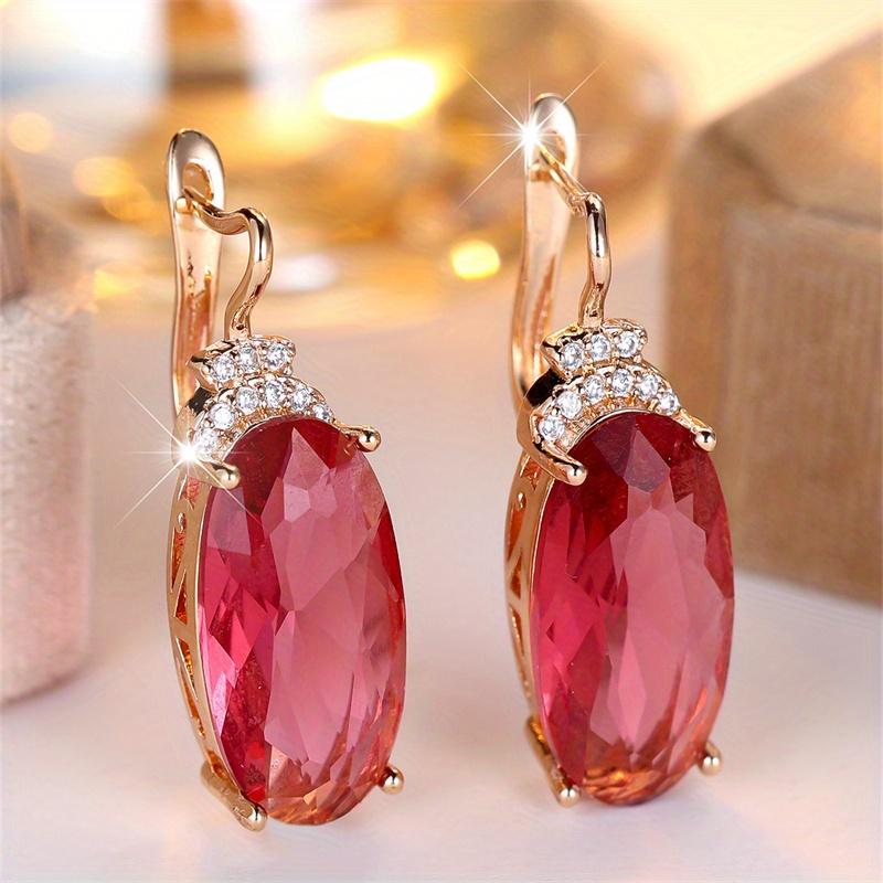 Große ovale blaue Zirkon-Tropfenohrringe für Frauen, übertriebene geometrische Ohrringe, Vintage-Luxus-Partyschmuck, einzigartige Accessoires