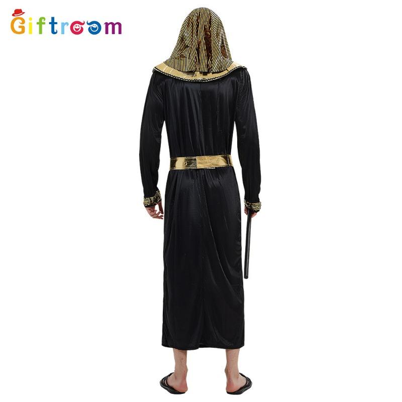 Halloween Masquerade Pharaoh Cleopatra Costume Adult Egyptian Priest Stage Performance Costume