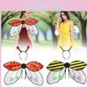 Urocze Tkaninowe Skrzydła Owadów Na Imprezy Przebierane Z Uroczymi Wzorami Biedronki i Pszczoły