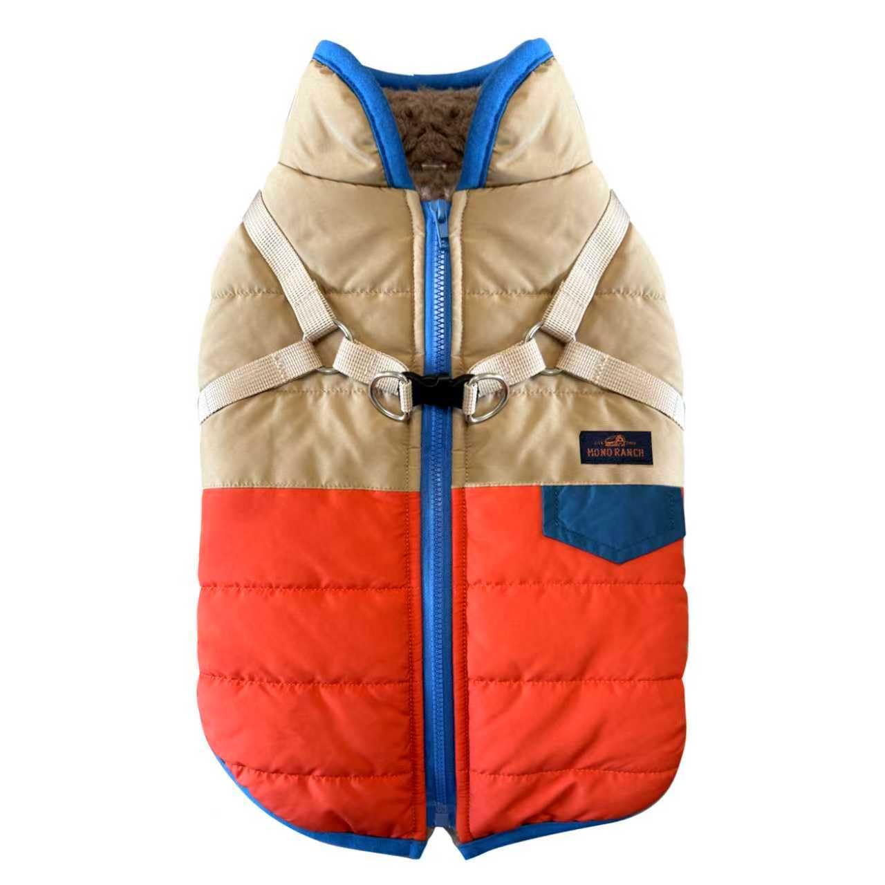 

Quilted Dog Vest and Fleece for Dog Vest to Put Winter Cold Protection for Small and Medium Down Dog Wear [Quilted Warmth] [Back Opening/Easy помаранчевий