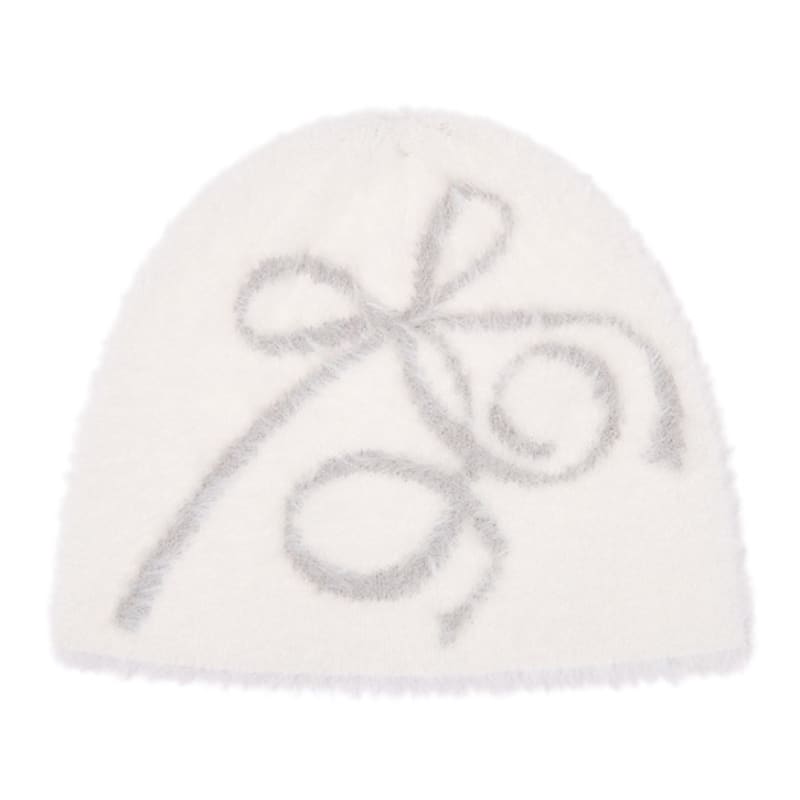 

KIRSH Ribbon Cherry Mohair Beanie [White] 00F