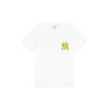 MLB New York Yankees Rückseitenlogo Kurzarm-T-Shirt Unisex T-Shirts Weiß 3ATS03023-50WHS