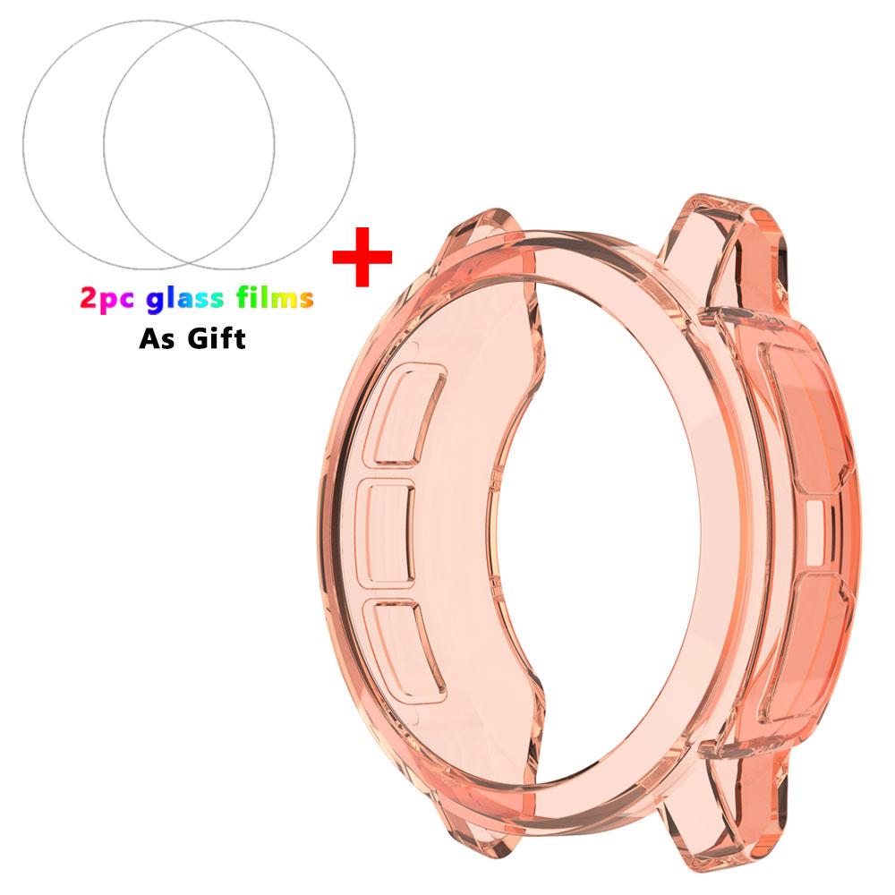 2 In 1 Protector Case + Screen Protector for Garmin Instinct 2 2S Watch Soft TPU Protective Cover Shell Tempered Glass Film