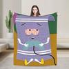 South Cartoon Park Towelie Flannel Blanket Warm Throw Blanket for Outdoor Airplane Travel Graphic Bedspread Sofa Bed Cover