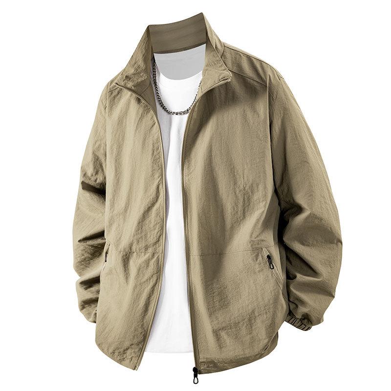 Autumn New Men's Stand-up Collar Tooling Jacket Outdoor Sports Jacket Leisure Travel Jacket