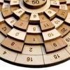 Toys Turntable Wooden Number Puzzle Huarong Road IQ Brain Teaser Montessori Learning Educational Rompecabezas Niño Relogio Infantil
