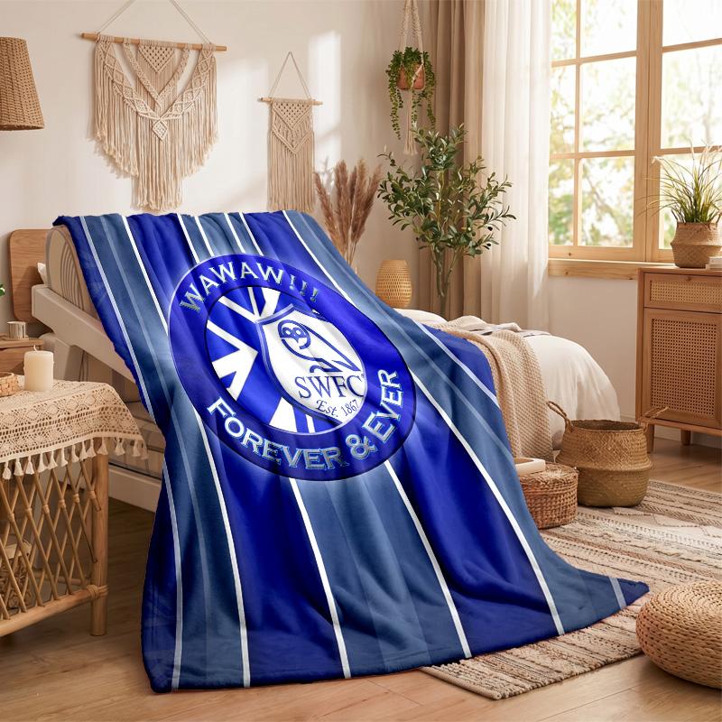 Coperta in Pile a Tema Sheffield Wednesday Morbida e Accogliente Coperta in Peluche per Camera da Letto Divano Viaggio