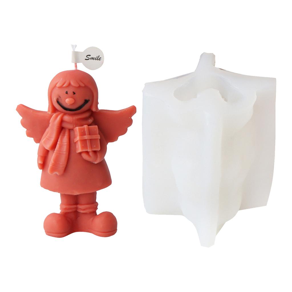 3D Forma svíčky ve tvaru dívky Forma na aromaterapeutické mýdlo Pryskyřičná epoxidová forma Sádrová ozdoba k narozeninám a na svátky