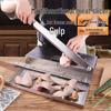 Eejiao Cake & Meat Slicer: Multifunctional Stainless Steel Slicing Knife with Chopping Board for Chinese Medicinal Materials