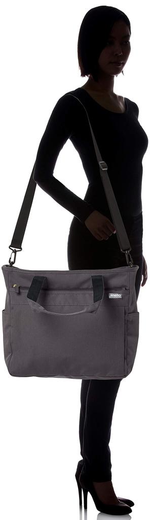 Sac fourre-tout à bandoulière Anello Grande GU-H2316 SPS Léger Repousse-l'eau Polyester Chiné 2 voies, Gris