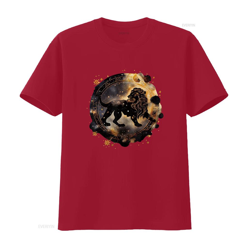 Astrology horoscope Zodiac Sign leo T Shirt vintage Washed Breathable homme fashion Casual Soft Top For Everyday Wear