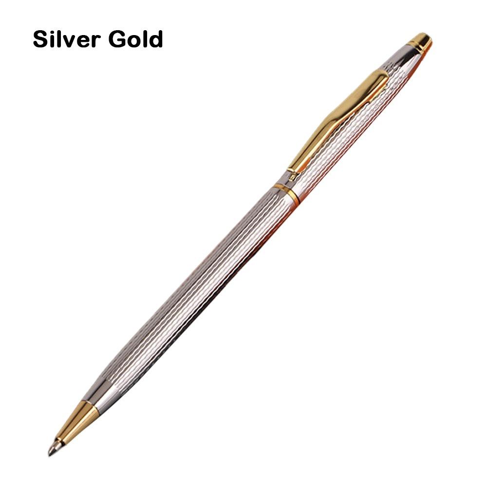 Multi-functional Metal Ballpoint Pen Brushed Wavy Pattern Twist Using Gel Pen Writing Pen Students