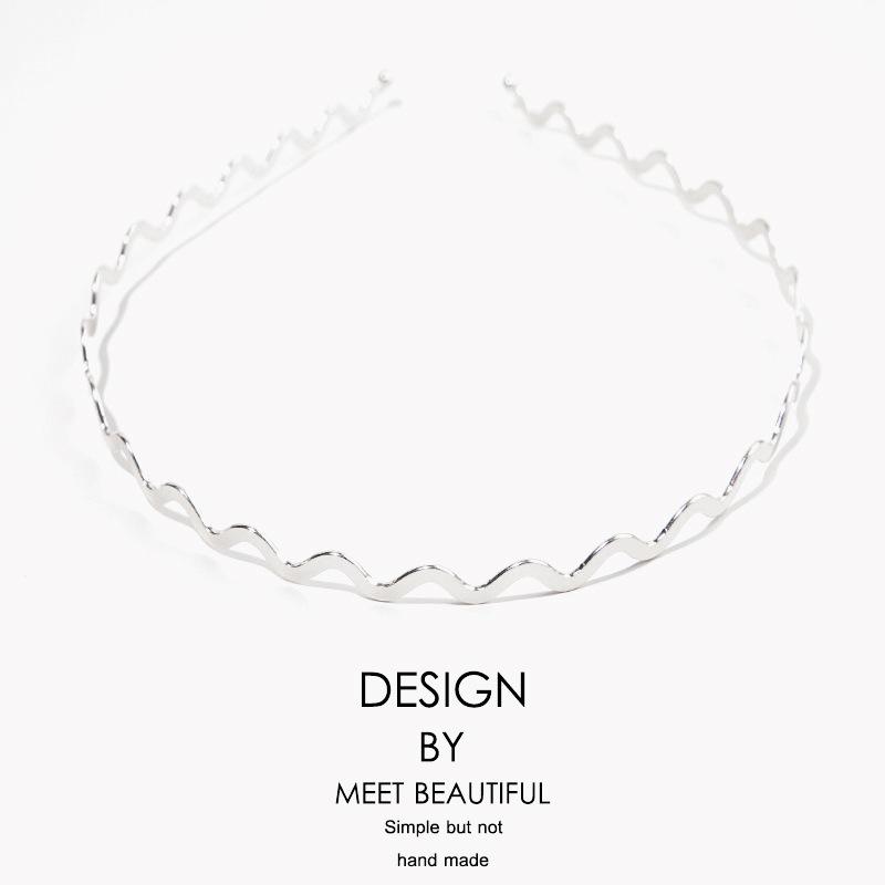 Semplici Cerchietti Metallici Dorati a Onda Eleganti Cerchietti a Onda Moda Donna Cerchio per Capelli Accessori per Acconciature