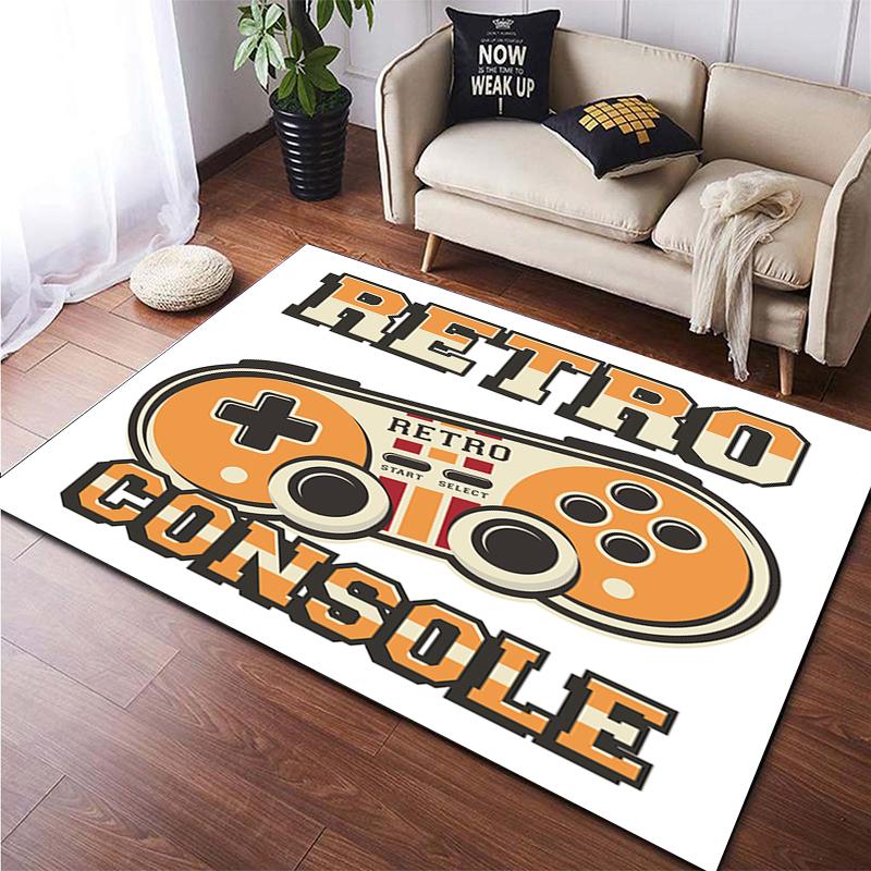 Cartoon Comic Game Handle Painting Carpet for Living Room Large Area Rug Black Soft Carpet Home Decoration Mats Boho Rugs