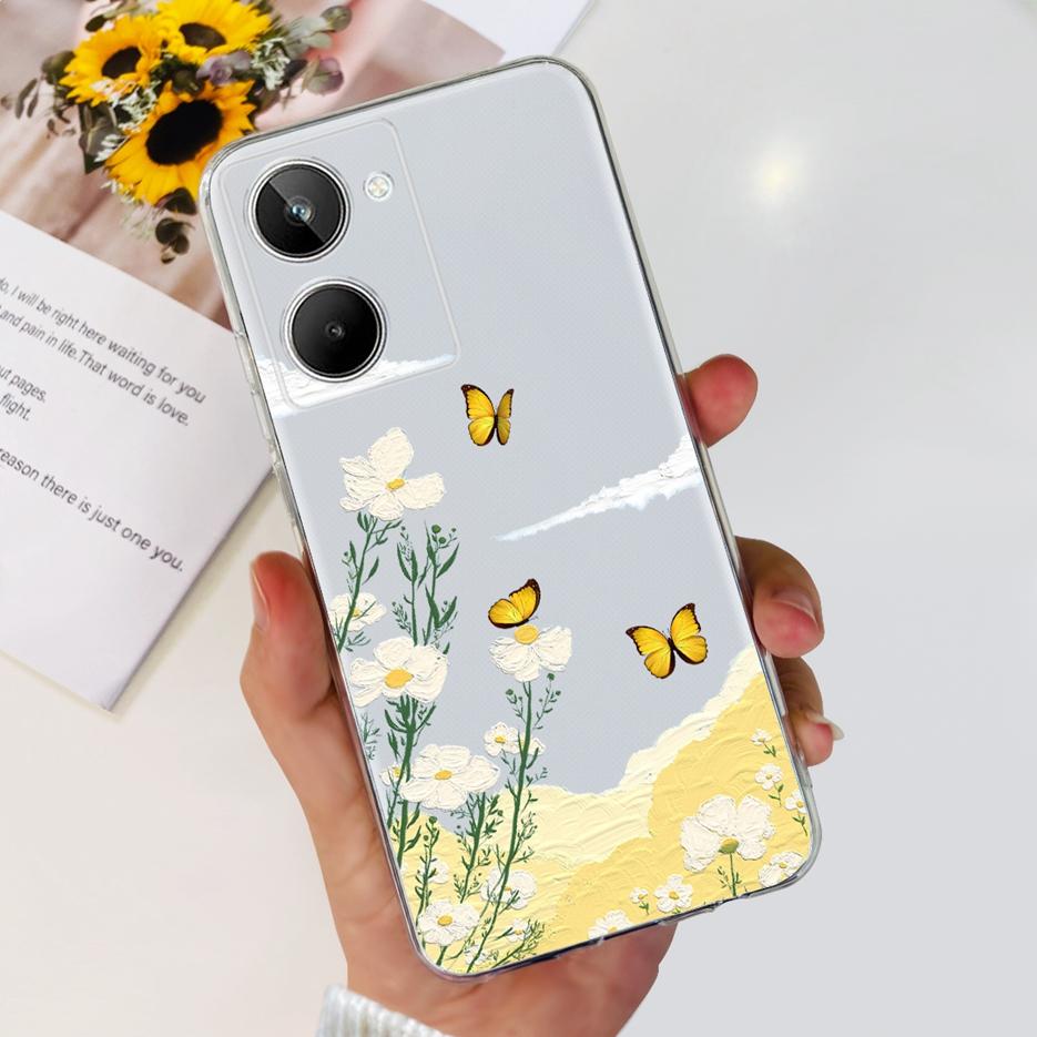 For Realme 10 4G Case Colorful Painted Cover Soft Silicone Phone Case For Realme 10 Pro Plus Realme10 Pro+ Back Cover Coque Capa