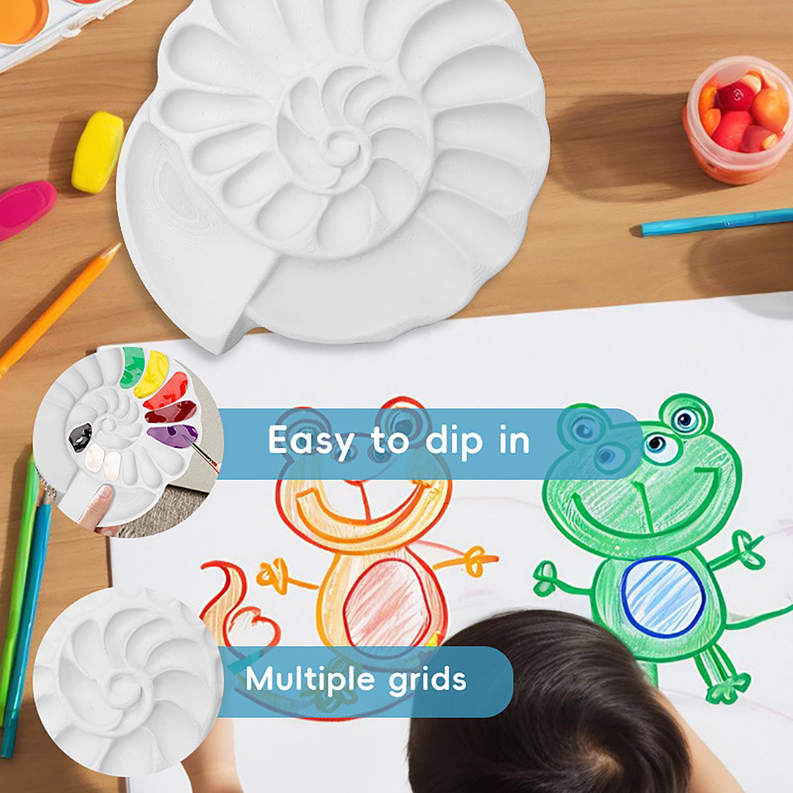 

Ammonite Shape Plastic Paint Watercolor Acrylic Painting Mixing Tray Artist Art Tool One Size