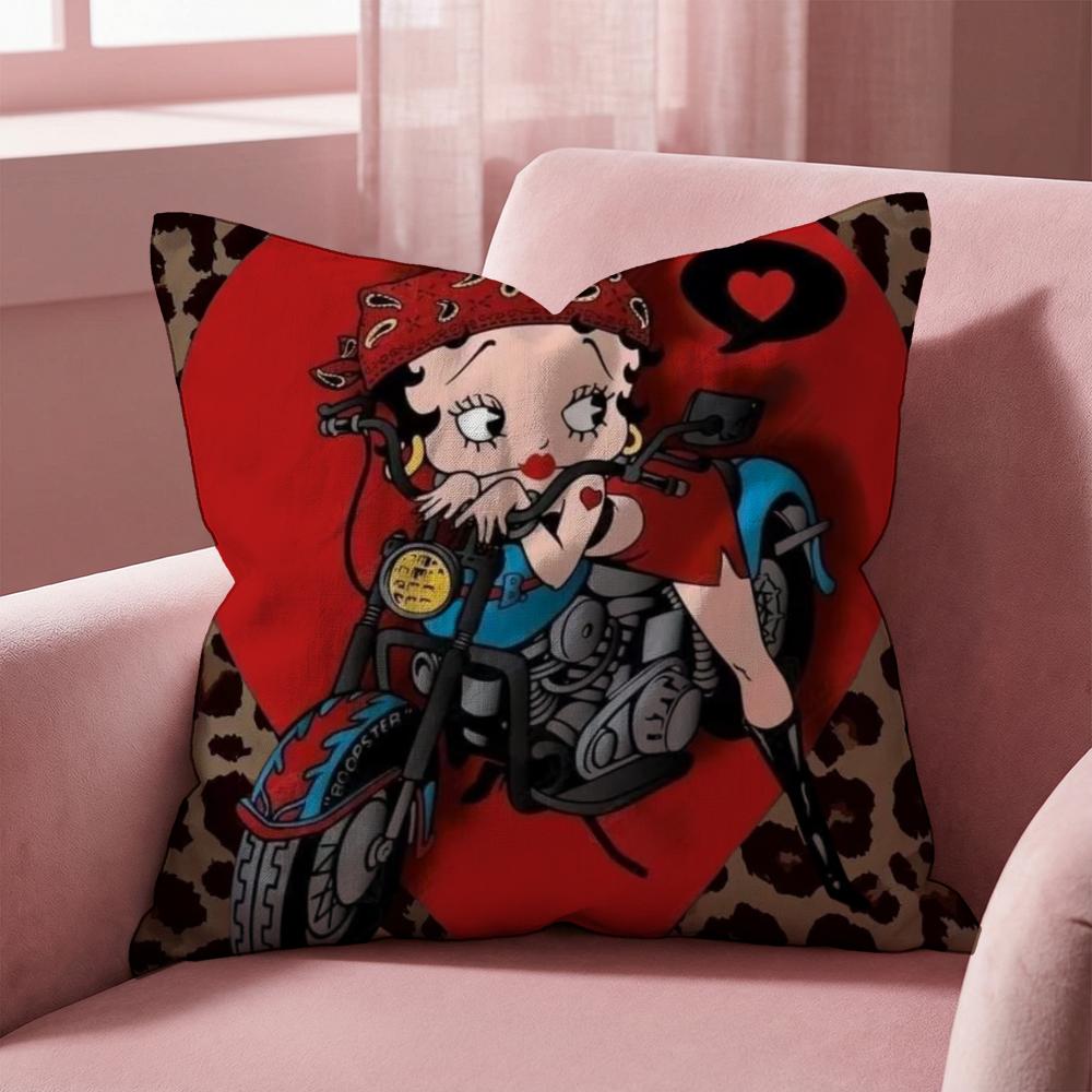 BBeTTyCuTeBoop Cushion Cover MultiScene Pillow Cover for Home Car Reversible Soft Durable for Daily Use