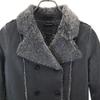 Diesel Made In Italy Fake Mouton Coat L Charcoal Gray Women Used