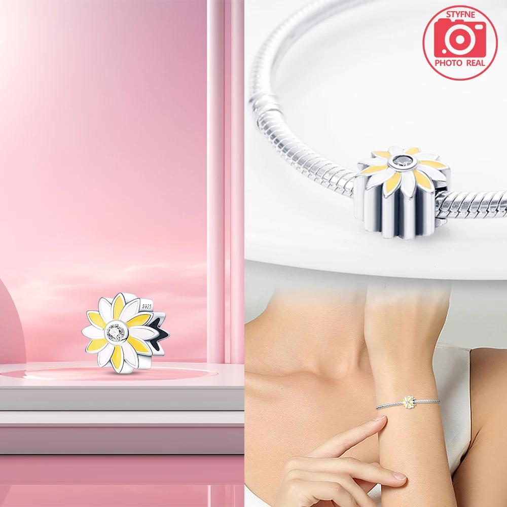 Sunflower Peach Heart Beads Copper Plated For Charms Copper Plated Original Bracelet For Jewelry Making