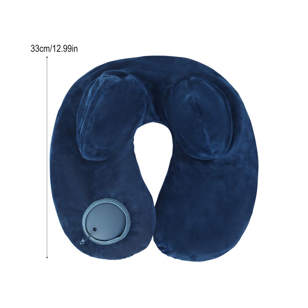 U-shaped Pillow Inflatable Neck Protection Pillow Outdoor Travel Airplane Pillow Office Nap Pillows Elastic Neck Support