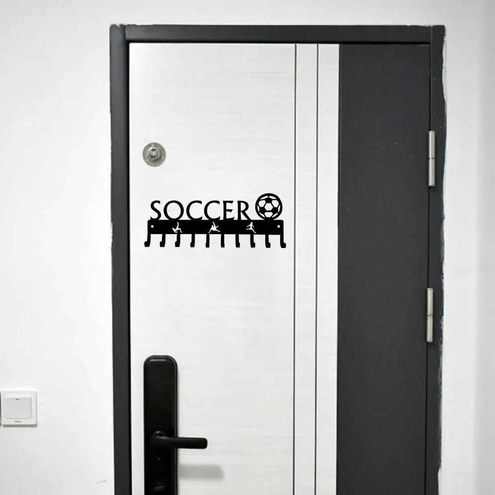 1 Stück Fußball mit Ball Medaillenaufhänger Rack Wandmontierter Haken - Heimdekor Aufbewahrungsregal für Wand