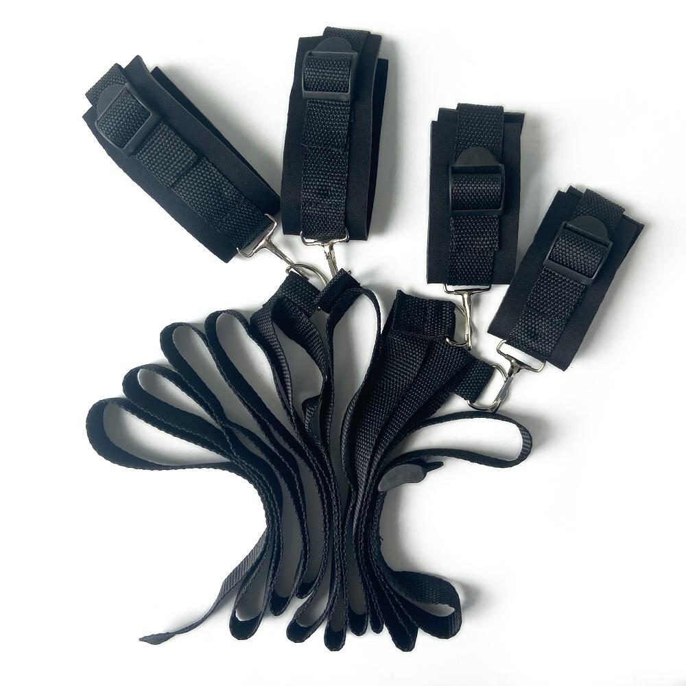 Bett BDSM Bondage Erotische Sexspielzeuge für Erwachsene für Frauen Paare Spiele Nylon Handschellen Fußfesseln Unter Sexspielzeug Sexuelles Zubehör