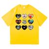 Love 2025 Summer Pure Cotton Men S and Women S 2D Style Graffiti Picture Print Trendy T-shirt Tops with Multiple Styles