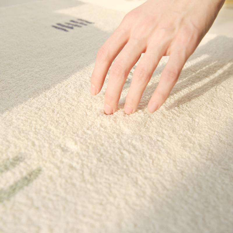 Irregular Shapes Carpets for Living Room Thick Anti-slip Lounge Mat Fluffy Soft Study Rug Cream Style Bedroom Decor Plush Carpet