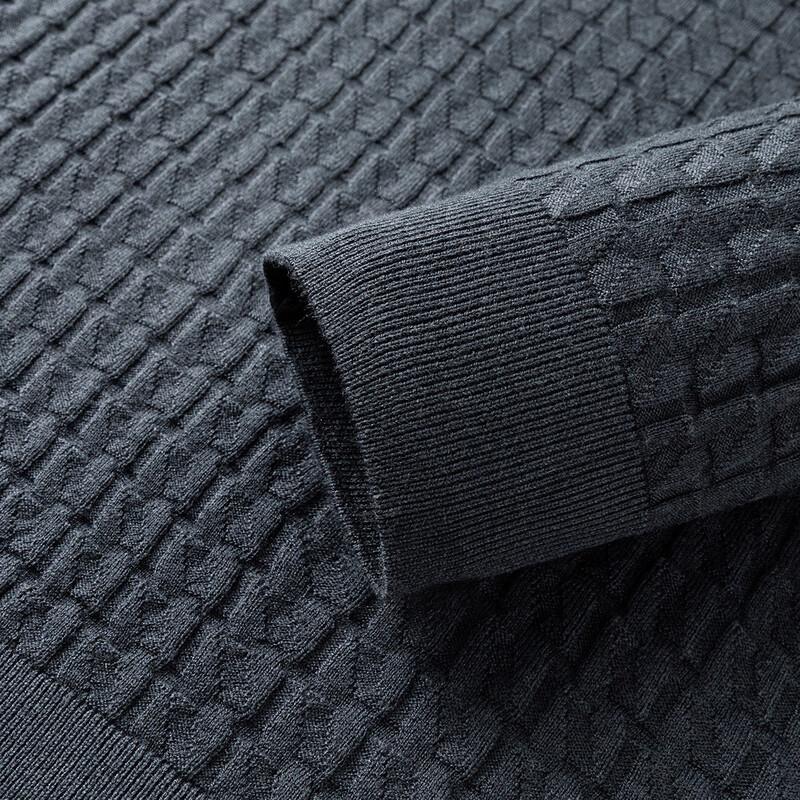 MONTAGUT Herren Karierter Rundhals Pullover Wollmischung