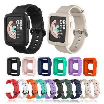 Pasek silikonowy do bransoletki Xiaomi Mi Watch Lite Opaska na nadgarstek do zegarka Redmi 1 Watchband + obudowa ochronna