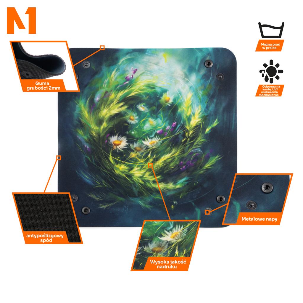 Dice tray tacka na kości - kwietny wianek 22x22cm