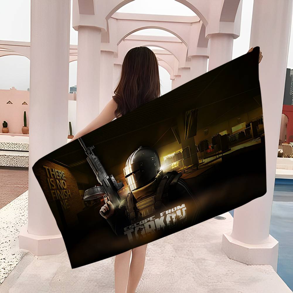 Game escapes from tarkovs Beach Towel Colorful Bath Towels for Girl Microfiber Quick Dry Custom Sand Free Beach Yoga Spa Gym