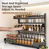 Kitchen Spice Rack Storage Organizer Countertop Knife Holder Modern Minimalist Carbon Steel