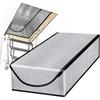 Housse isolante pour porte de grenier, Housse à double bulle extra épaisse pour escaliers escamotables, Housse isolante étanche à l'air pour escaliers de grenier avec accès facile par fermeture éclair