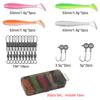 Soft Fishing Lures 35pcs Soft Plastic Lures Set with Box for Trout Redfish Saltwater/Freshwater Fishing