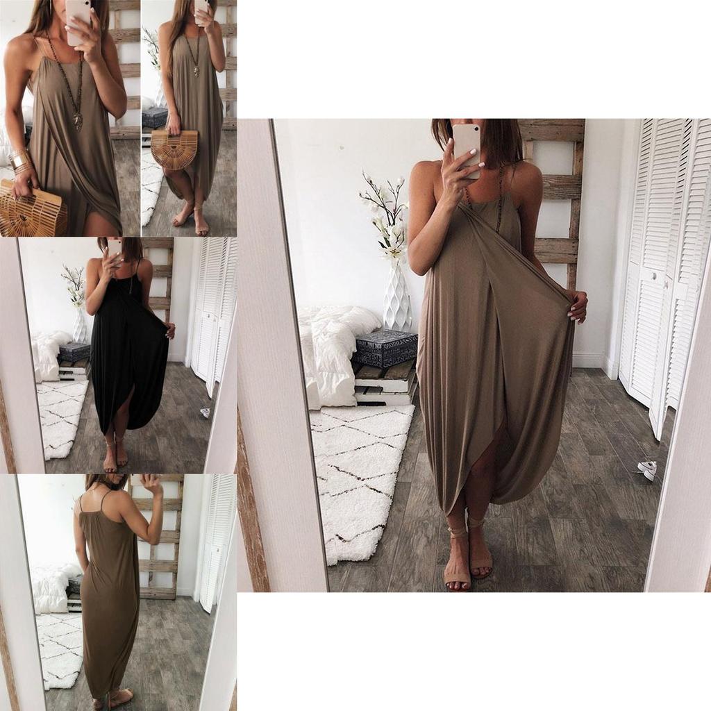 Elegant Plus Size Women Summer Maxi Dress With Sleeveless High Waist Design