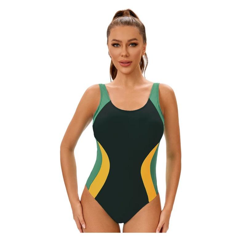 Muta da Surf Donna Pezzo Unico Costume da Bagno Sportivo Scollo a U Schiena Scoperta Conservativo Gilet Parasole Bikini Monokini Costumi da Bagno 2025 Nuovo