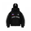 Oversized Hooded Sweatshirt With Bold Graphic Print Streetwear Womens Loose Fit Long Sleeve Top