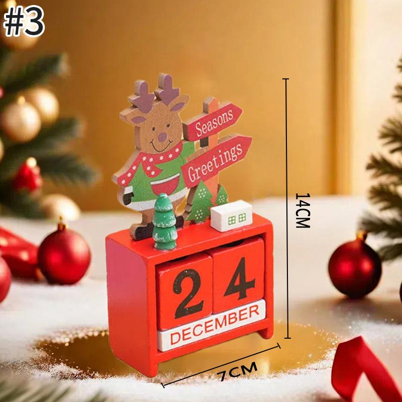 Wooden Christmas Tree Calendar Christmas Party Children's Gift Countdown Christmas Eve Gift Wooden Desktop Calendar Ornament