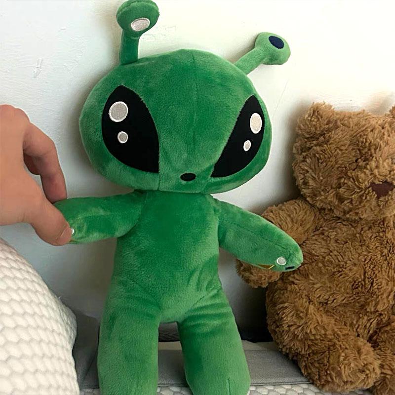 1535Cm Green Alien Kawaii Plush Toys Cute Soft Stuffed Pillow Doll Cartoon Anime Dolls For Kid Birthday Christmas Gift