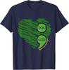 You Matter Semicolon Heart Mental Health Awareness Unisex T-Shirt