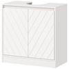 Under-Sink Cabinet Bathroom Cabinet with 2 Doors Adjustable Shelf for Sinks with or Without Pedestal 60x30x59.8 Cm White