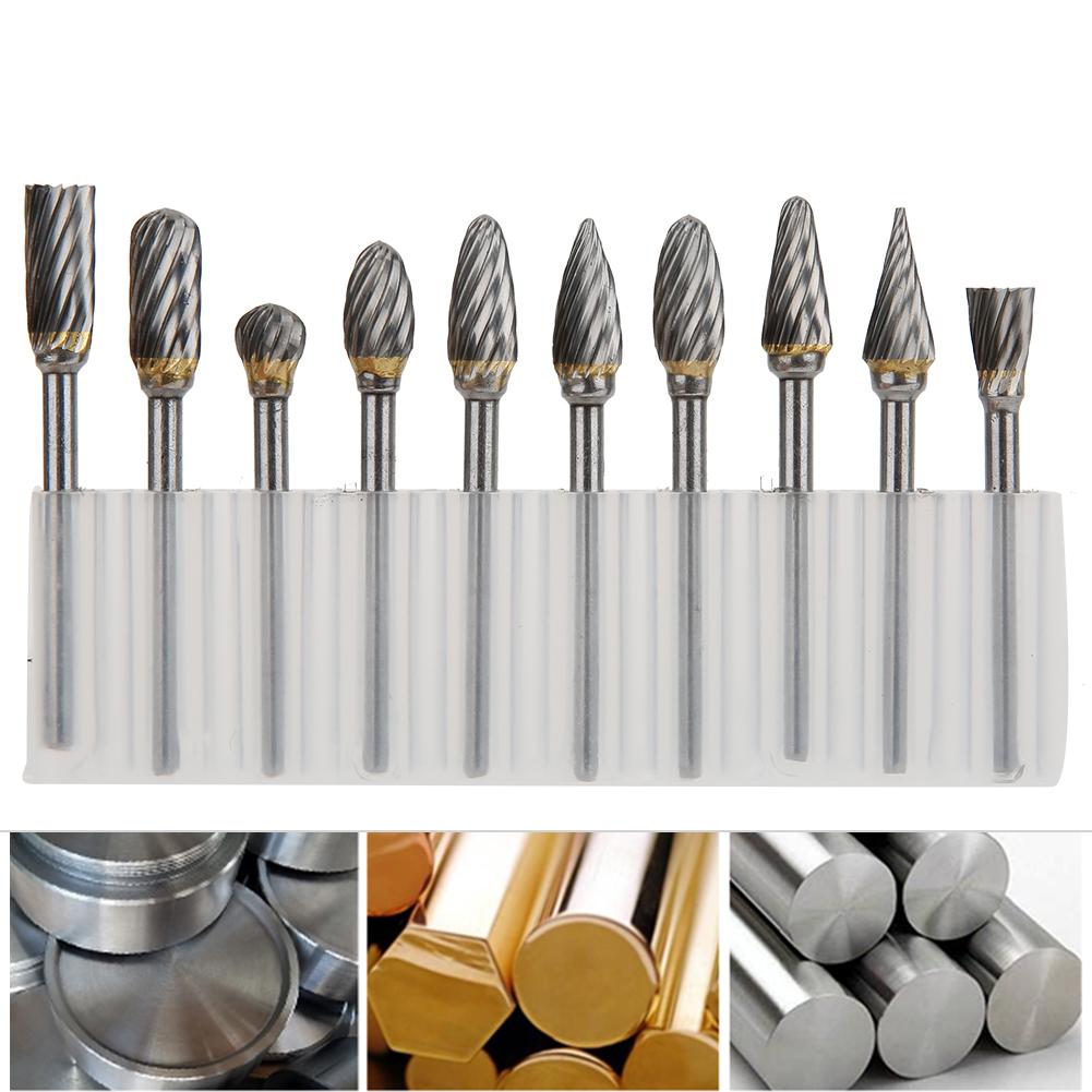 10pcs Rotation Router Bit Routing Grinding Head Engraving Milling Cutter Drilling ToolSingle Grain