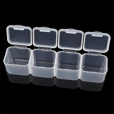 28 Grids Transparent Acrylic Nail Art Decorations Storage Box Rhinestone Beads Container Case