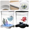 Betta Fish Tank High Transparency Desktop Fish Bowl Small Landscape Fish Tank Fish Breeding Tank for Home Office