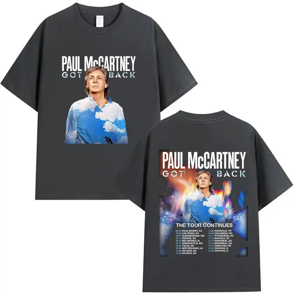 Paul Mccartney Got Back Tour 2025 Graphic T Shirts Unisexs Hip Hop Rock Style Short Sleeve Tshirts Pure Cotton Tshirt Streetwear