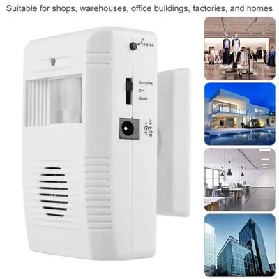 Infrared Motion Welcome Doorbell Device Swivel Bracket Door Mount Built In Speaker for