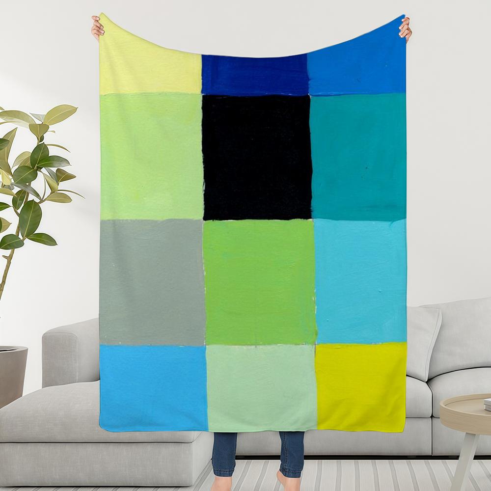 Koc Super Kolorowy Przytulny Pluszowy Salon Kratka Sofa Kanapa Dziecięce Prezenty Urodzinowe