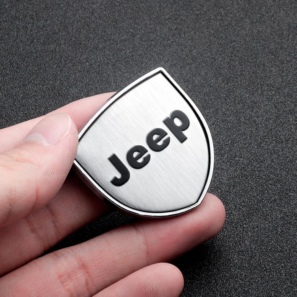 1pc 3D Metal Car Badge Sticker Body Trunk Emblem Decor Sticker Auto Accessories For JEEP GrandCherokee Renegade Wrangler Compass
